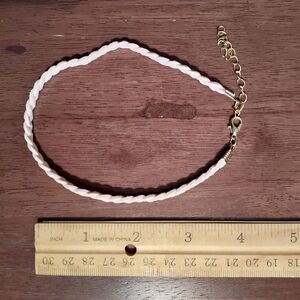 Girls Elegant Pink and Gold Braided Coker Necklace